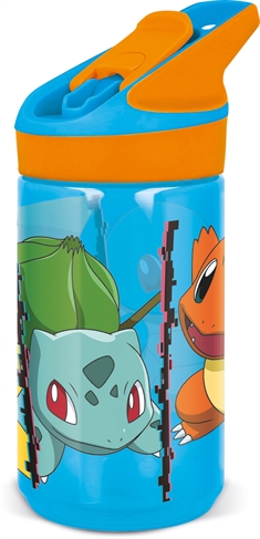 Pokemon drikkedunk med flipfunktion og sugerør - Pikachew, Bulbasaur og Charmander